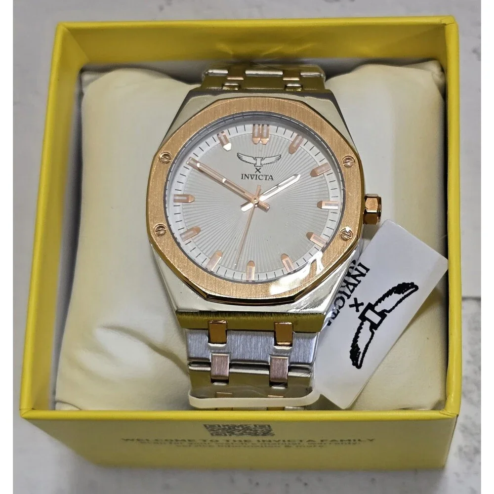 Invicta Specialty Men's Watch 42mm Silver Rose Gold 69966 Brand New
